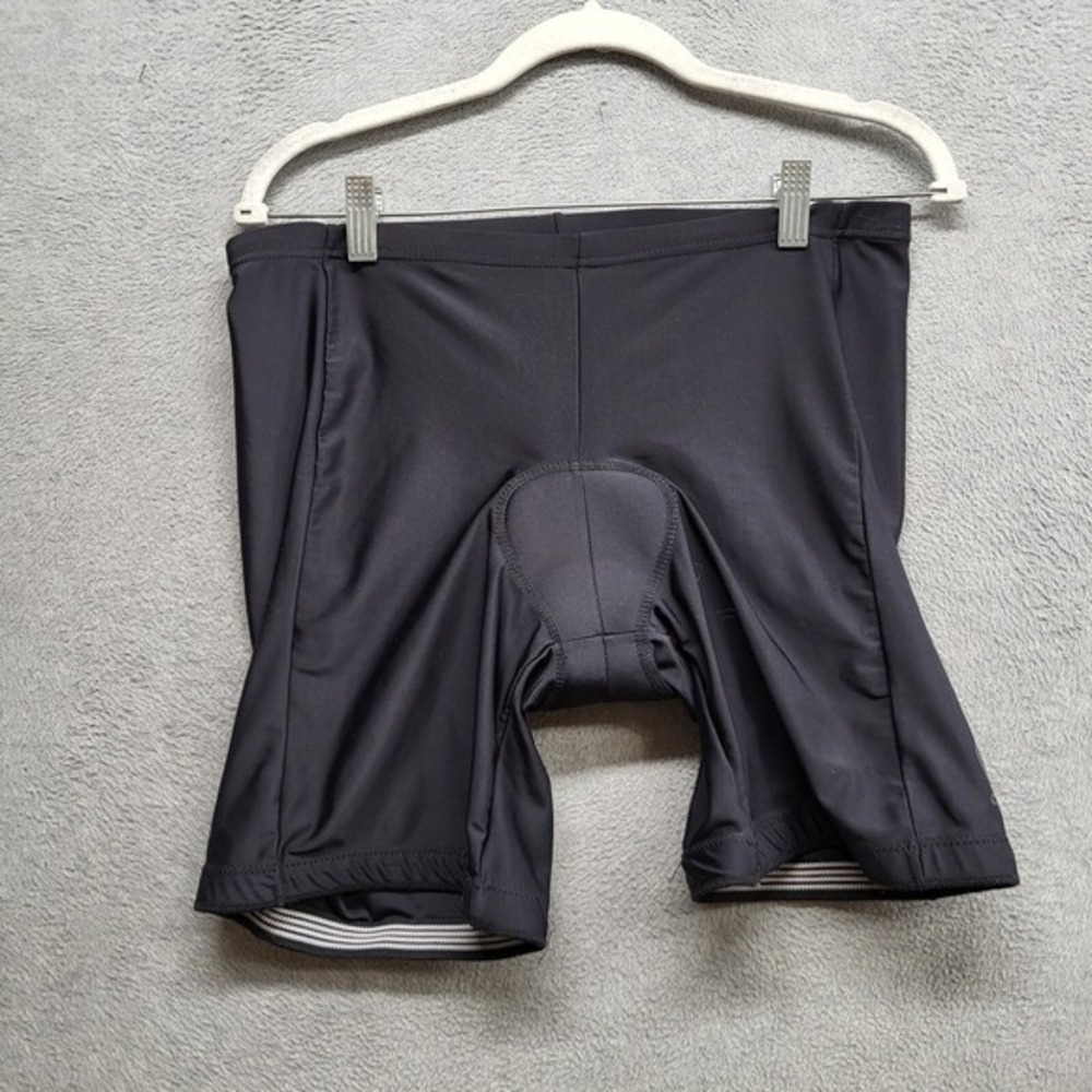 Canari Men Cycling Shorts Large Black Solid Logo Padded‎